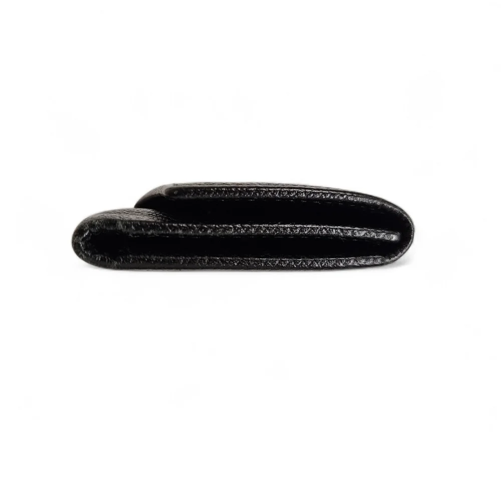 BVLGARI Leather Keyholder Wallet In Black Leather And Silver